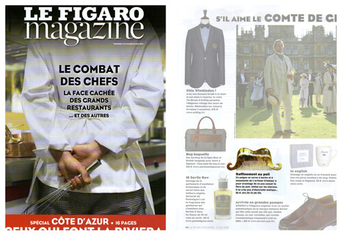 Images de la parution presse dans le figaro magazine, bijoux de créateur. 